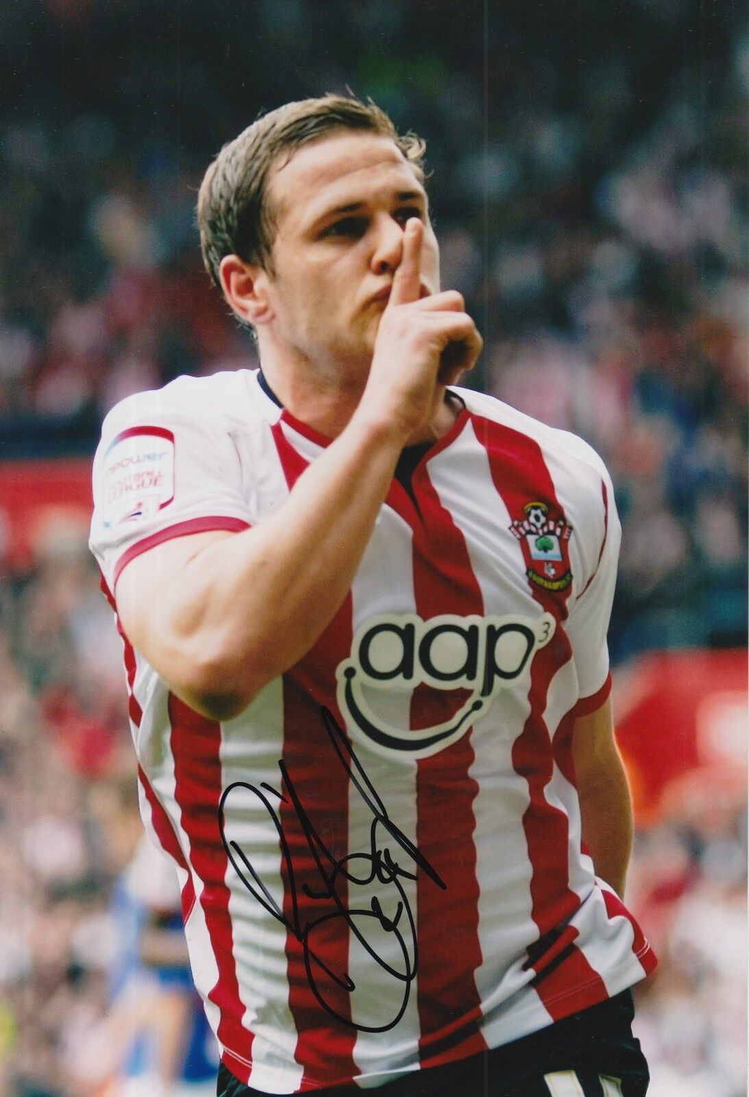 SOUTHAMPTON HAND SIGNED BILLY SHARP 12X8 Photo Poster painting 3.