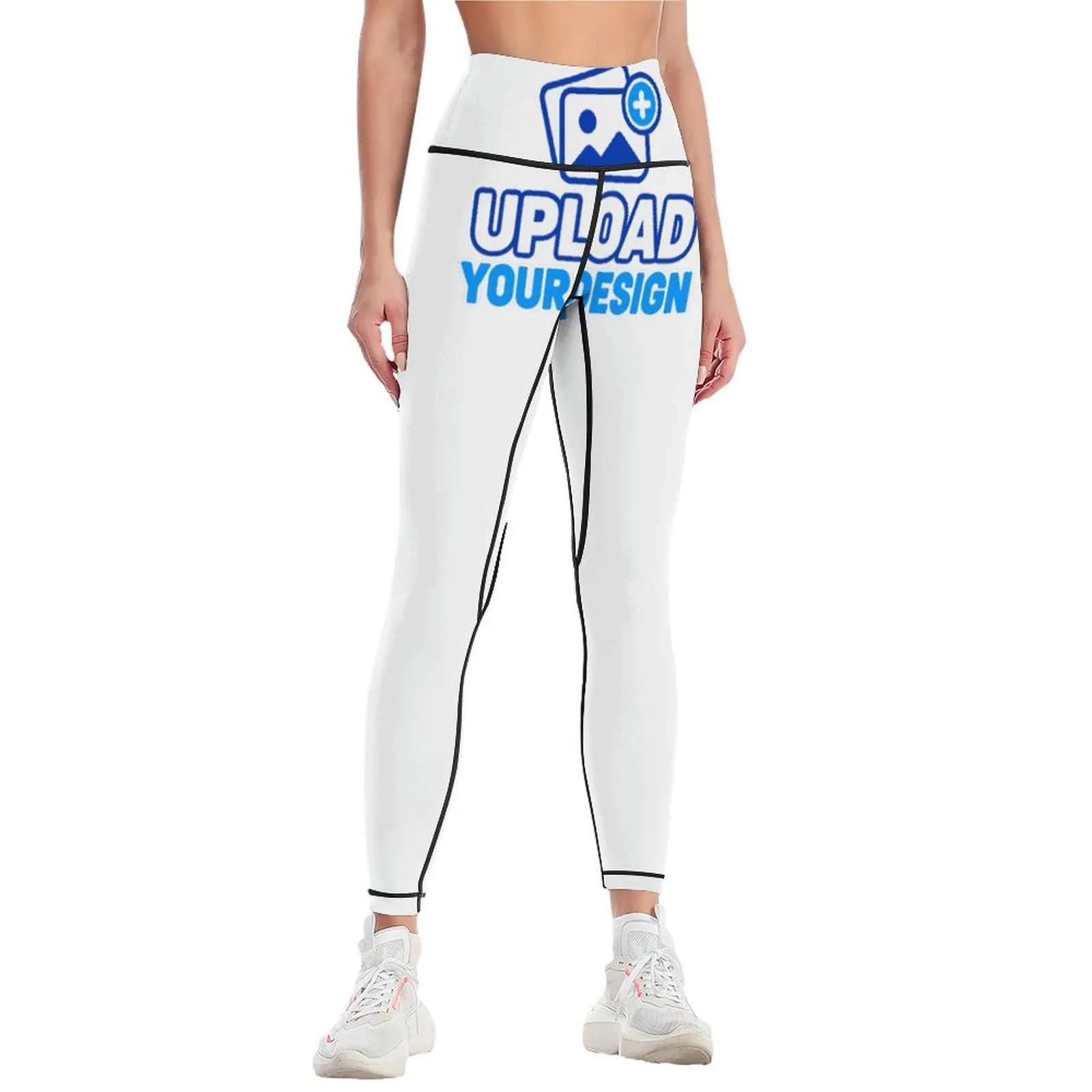 High-Waist Four-Way Stretch Yoga Leggings &ndash; personalized print product image 9