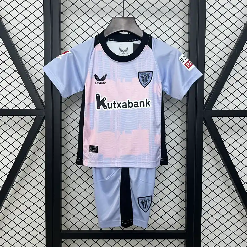 24/25 Kids Athletic Bilbao Soccer Jersey Second Away