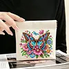 Diamond Painting Butterfly and Flower PU Storage Bag Coin Purse