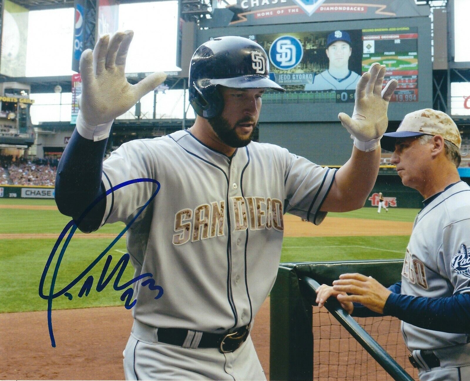 Signed 8x10 YONDER ALONSO San Diego Padres Autographed Photo Poster painting - COA