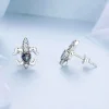 925 Sterling Silver Vintage Iris Stud Earrings
