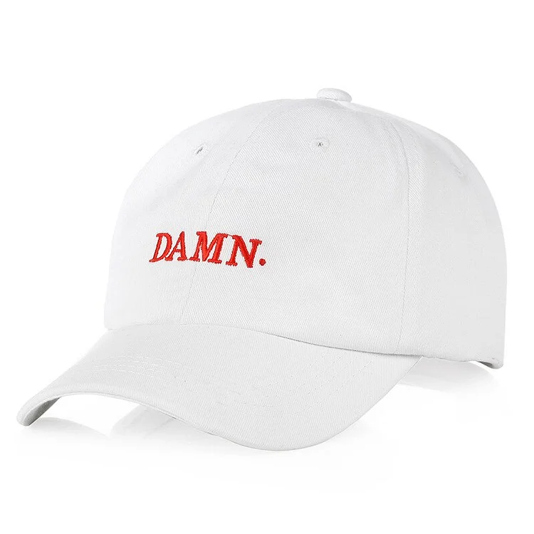 DAMN Hats for Men and Woman Embroidered DAMN Dad Hat Hip Hop Stitched Kendrick Lamar Unstructured Rapper Snapback Baseball Cap