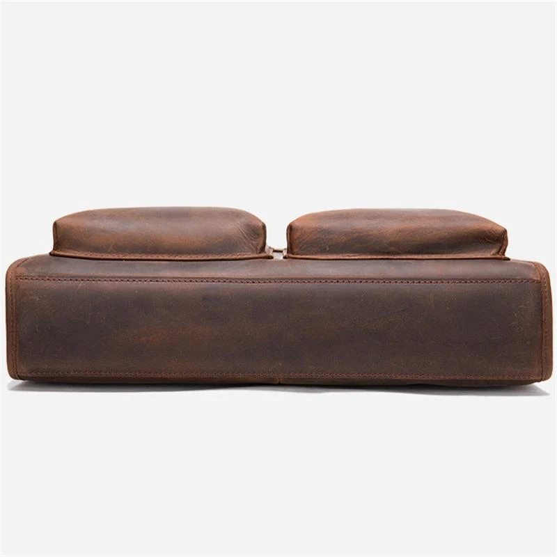 Casual Vintage Leather Men's Handbag Shoulder Bag Large-Capacity Business Diagonal Bag