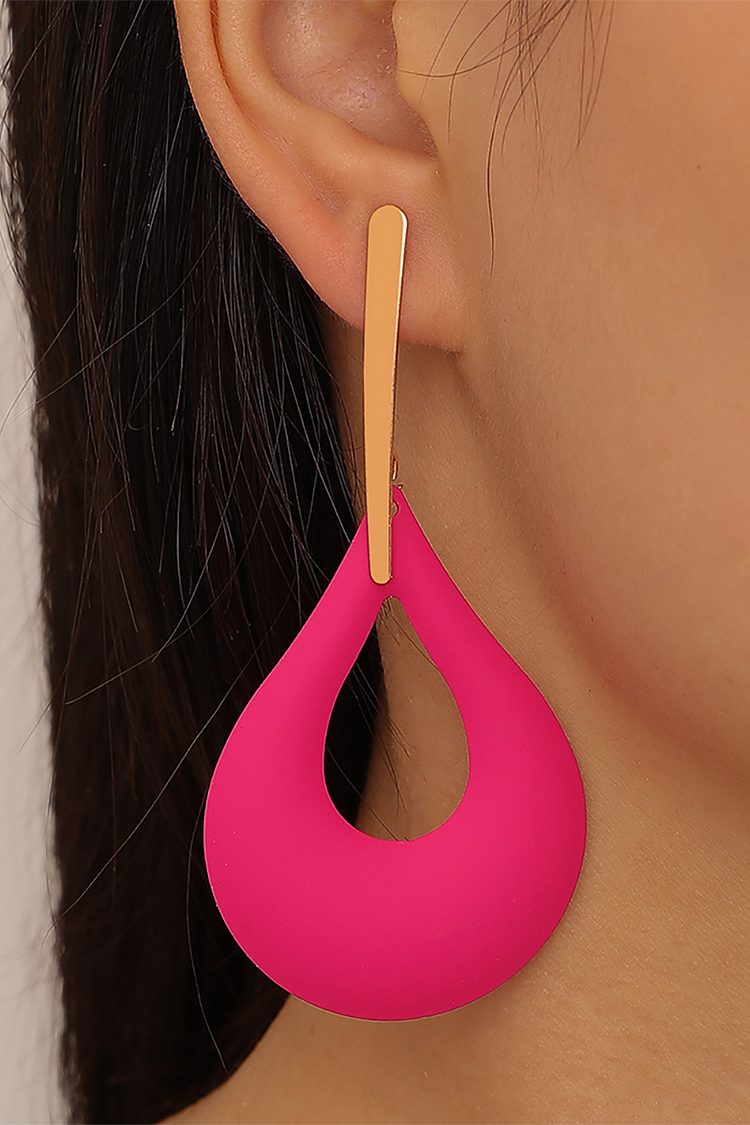 Cutout Drop-Shaped Fashionable Dangle Earrings