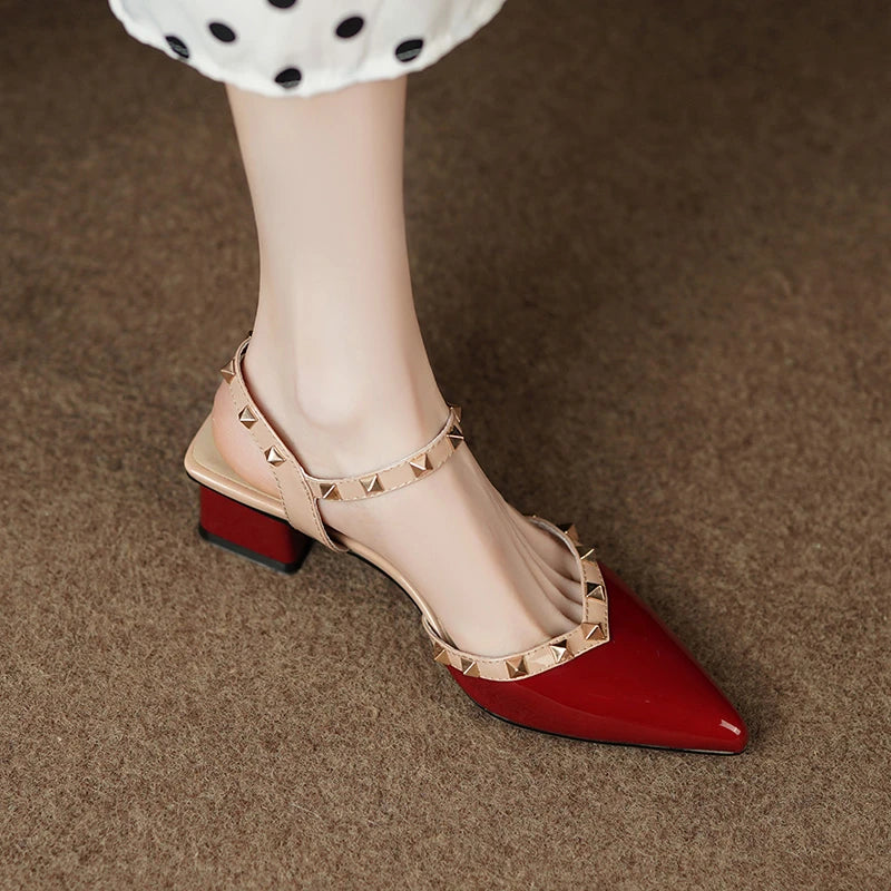High Quality Summer Ladies Shoes Classic Rivet Design Women's Slingback Sandals Casual Fashion Girls Dating Shoes Zapatos Aiertu