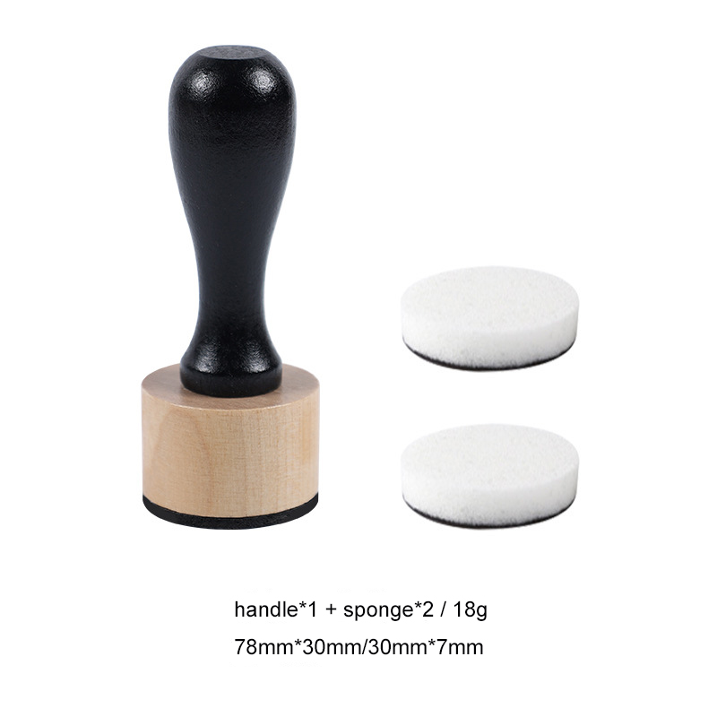 Sponge Brush - Vintage Wooden Handle Color Removable