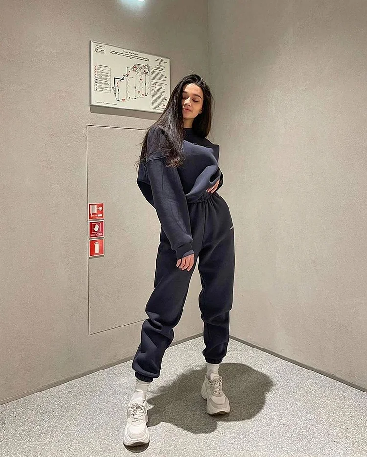 PASUXI Women's 2025 Sportswear Suits Fashionable 2-Piece Set, Comfortable Sweatshirt  Pants huanwei