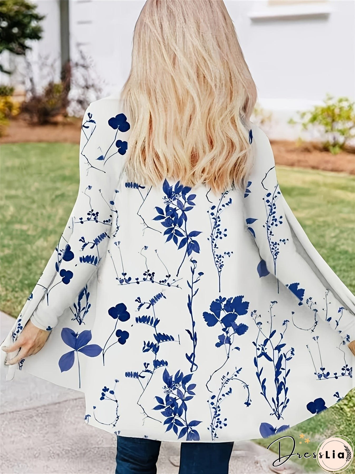 Cardigan with Geometric Pattern