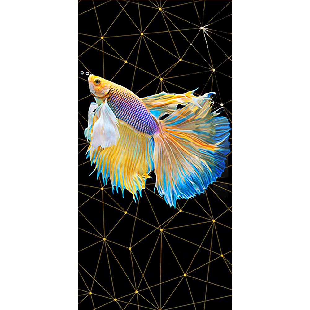 

45*85CM - Round Drill Diamond Painting - Goldfish, 501 Original