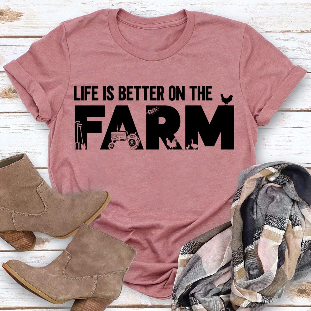 Women's Clothing, Premium Farm Life T-Shirt丨Pealslot