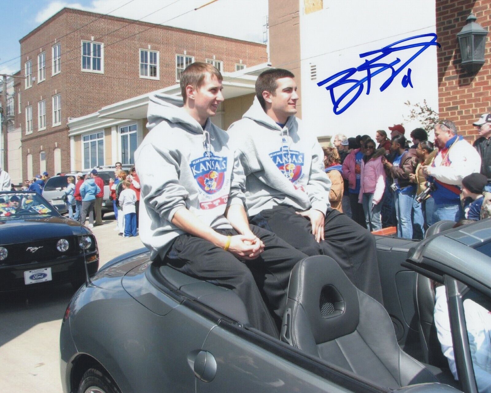 Brennan Bechard signed autographed KANSAS JAYHAWKS 2007 CHAMPIONSHIP 8X10 Photo Poster painting