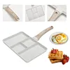 4Cup Egg Frying Pan Nonstick Breakfast Omelet Pan for Gas Stove Induction Cooker