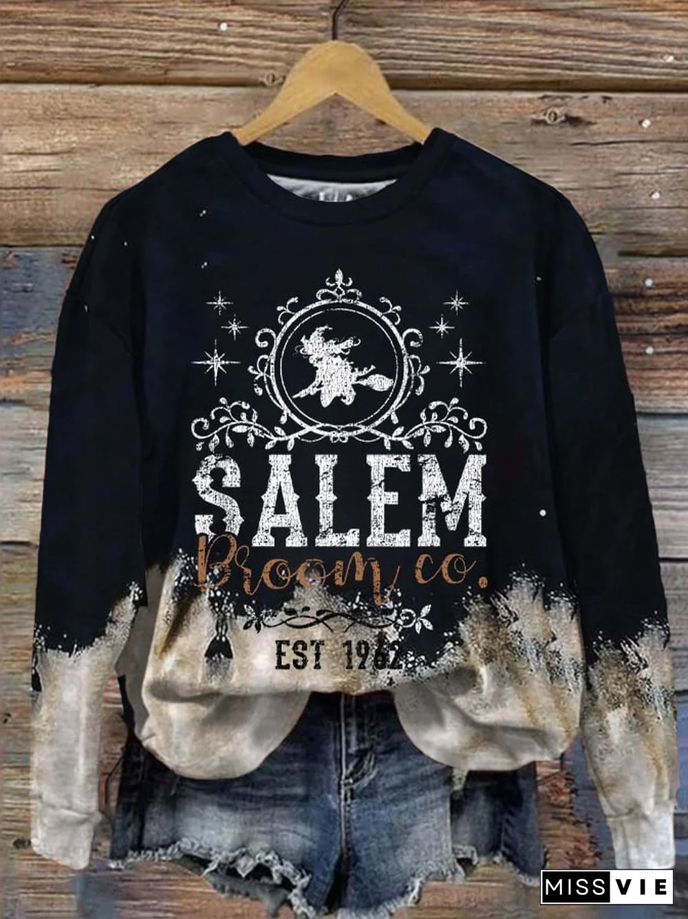 Women's Salem Broom Company EST 1962 Print Sweatshirt