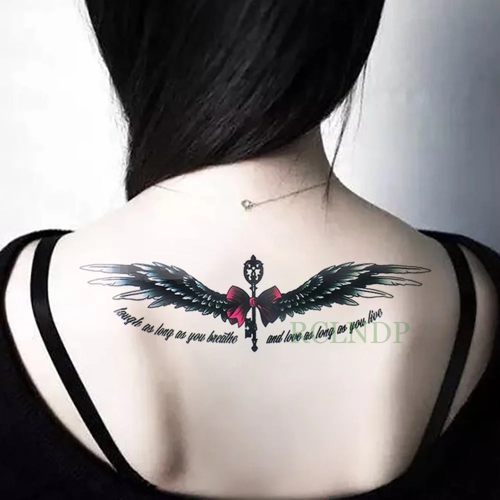 Waterproof Temporary Tattoo Sticker Butterfly Flower wing fake tatto flash tatoo tatouage temporaire waist chest for women girl