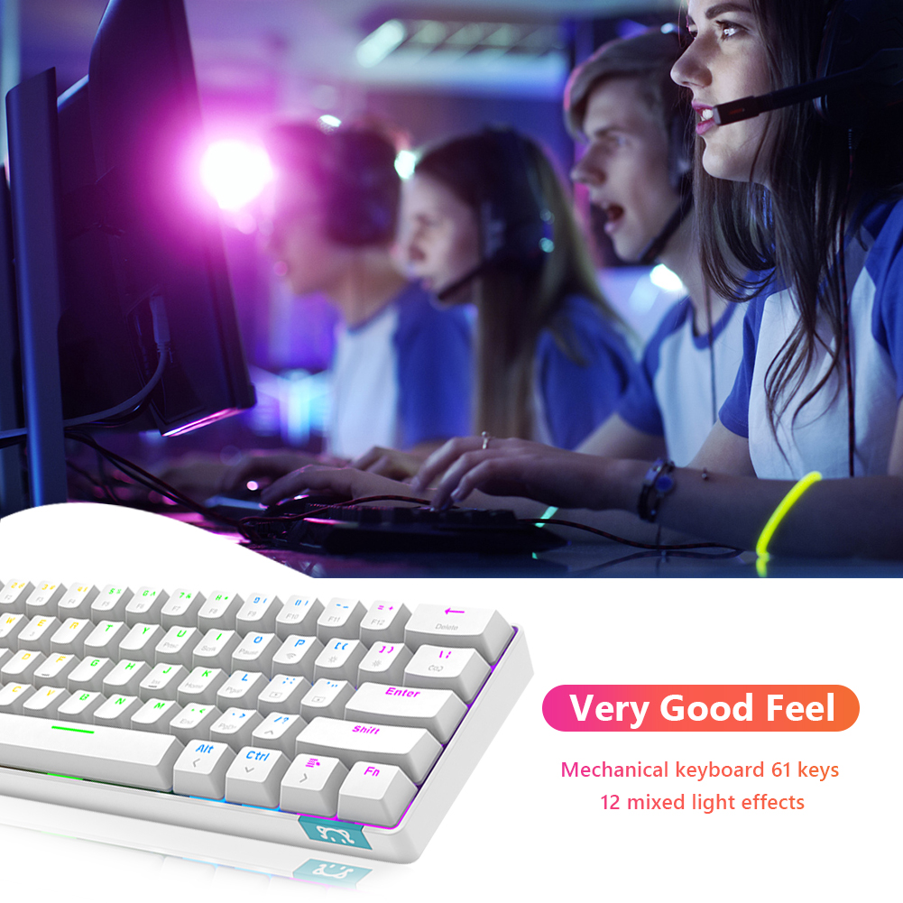

61 Keys Bluetooth Mechanical Gaming Backlit Keyboard, Black, 501 Original