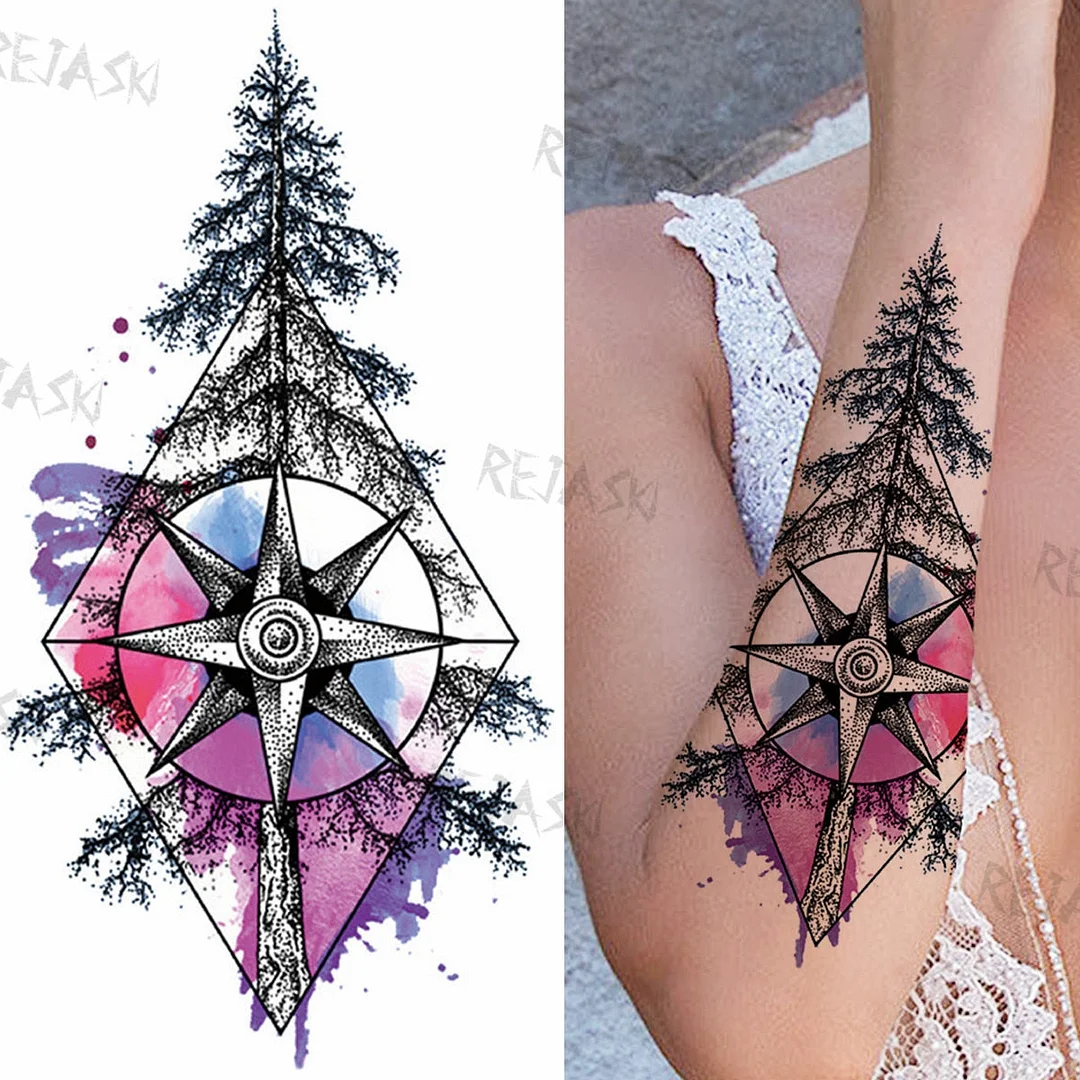 Minimalist Letter Temporary Tattoo For Children Women Small Word Tattoos Sticker Black Endless Heart Fake Tatoos Chains Clavicle