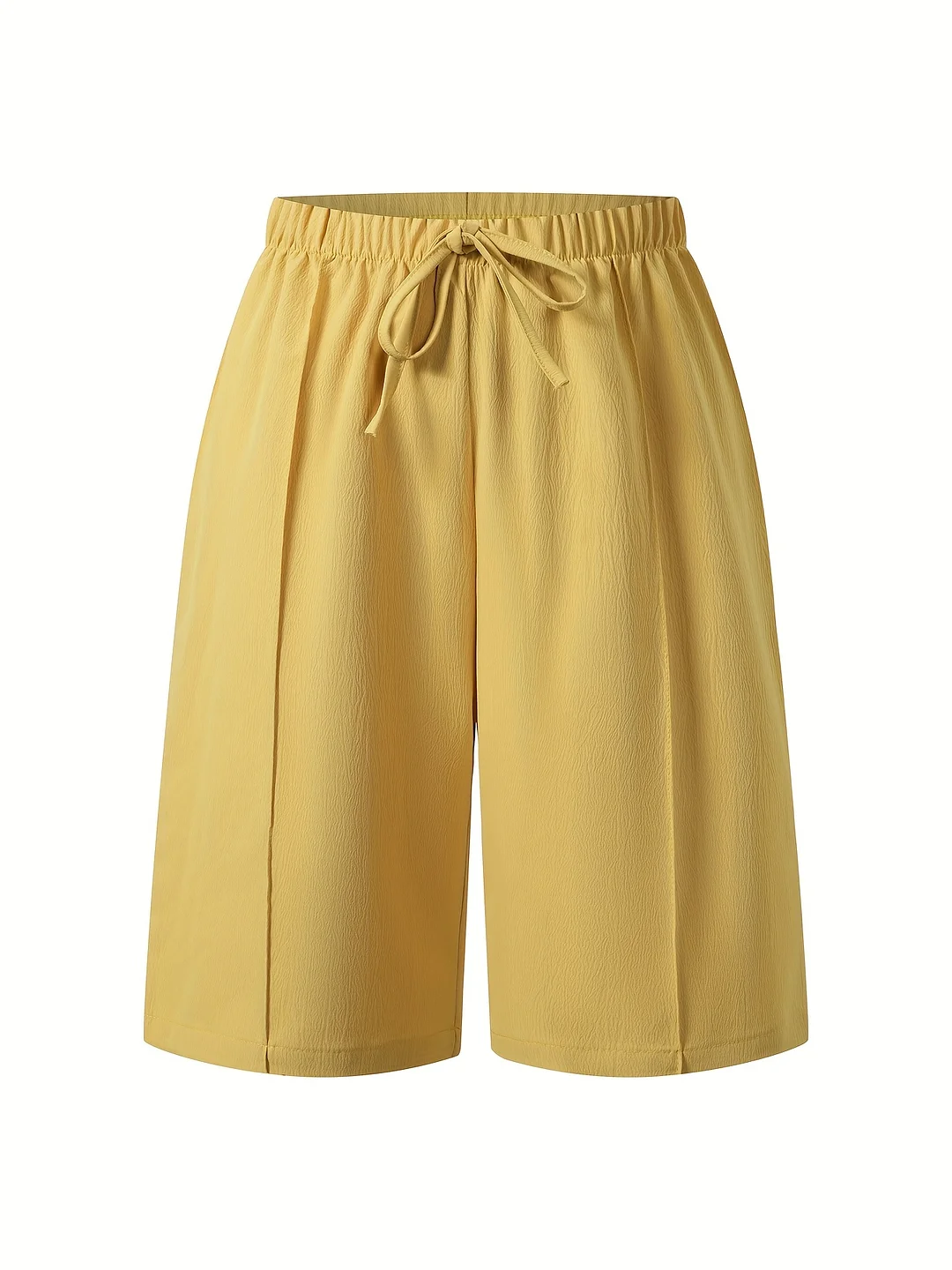 Women's Casual Solid Color Drawstring Shorts - Lightweight Polyester, Vacation Style, Perfect For Summer Outings, Beachwear Shorts | Minimalist Fashion | Lightweight Short | IFYHOME