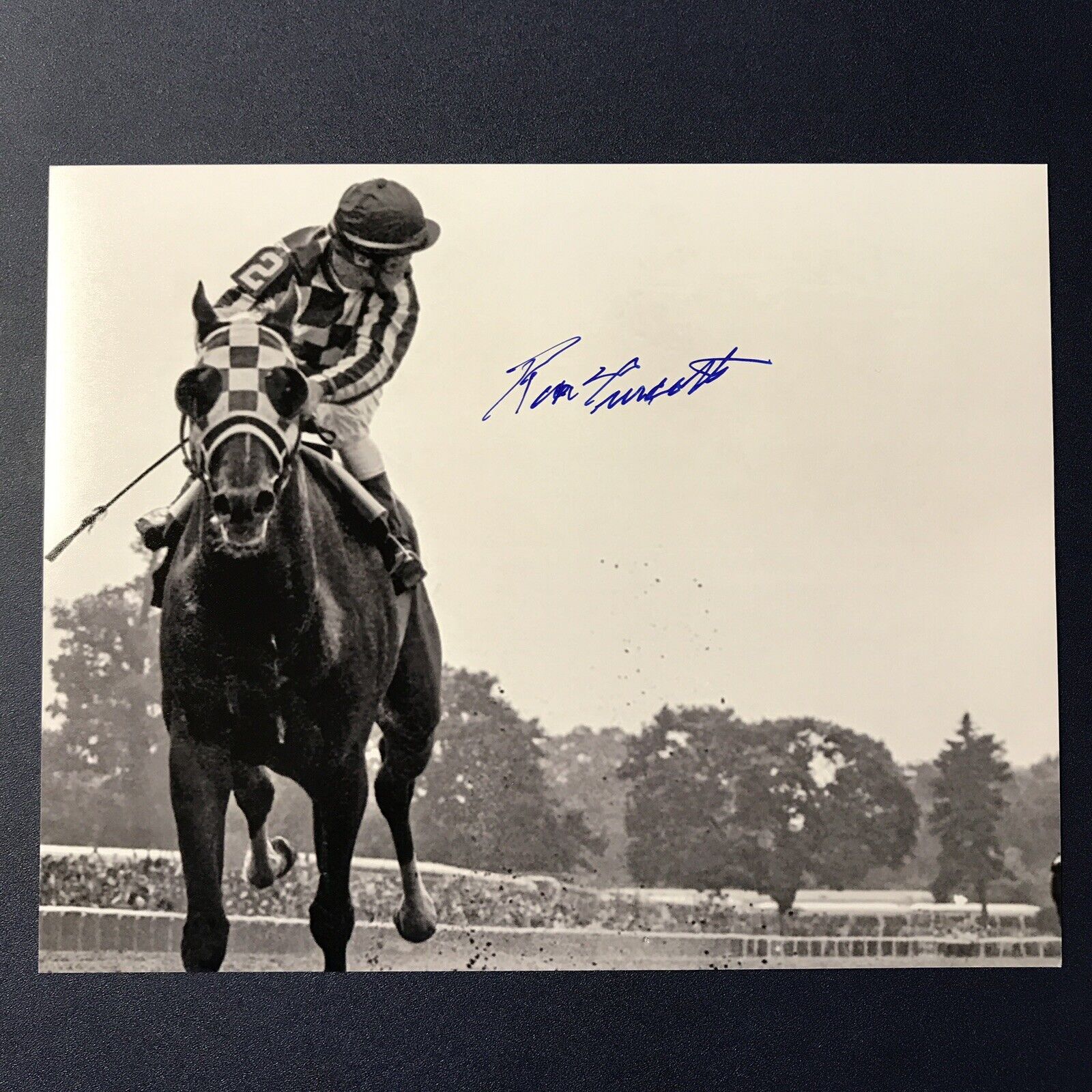 RON TURCOTTE SIGNED 8x10 Photo Poster painting HORSE RACING JOCKEY SECRETARIAT AUTOGRAPHED COA