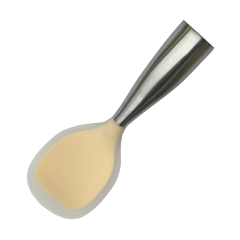 Non-slip Heat-resistant Wooden Handle Vertical Silicone Rice Spoon Rice Cooker Spoon Non-stick Rice Spoon