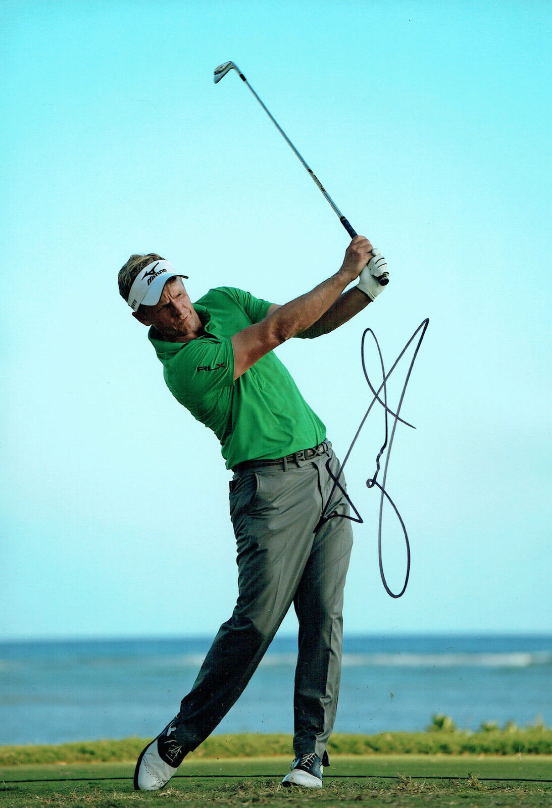 Luke DONALD SIGNED Autograph 12x8 Sony Open HAWAII Photo Poster painting AFTAL COA