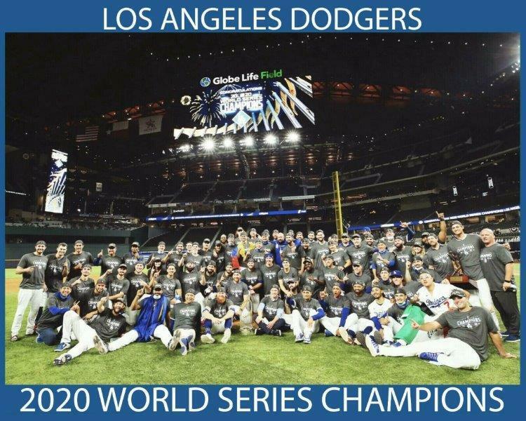 LOS ANGELES DODGERS 2020 World Series Champions 8 x 10 Photo Poster painting Print Man Cave