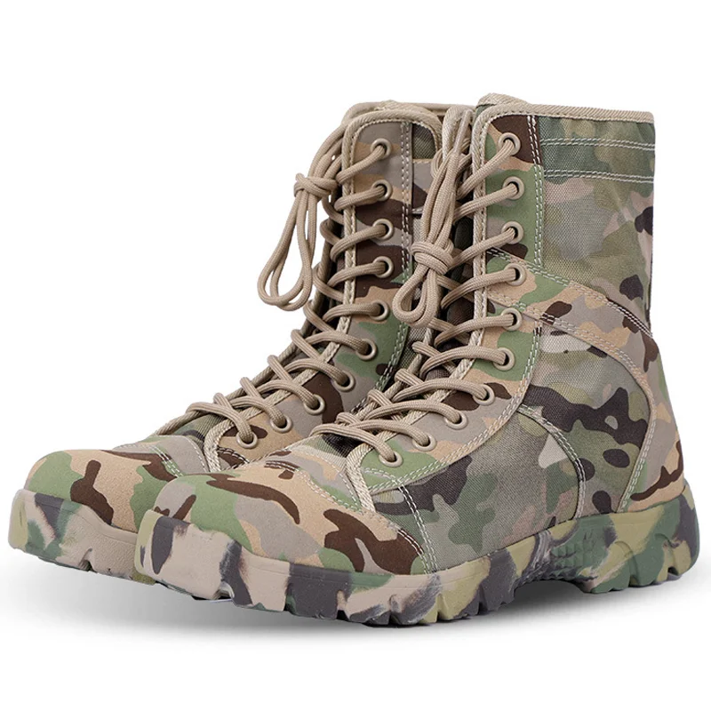 Outdoor High-top Camouflage Canvas Breathable Combat Boots