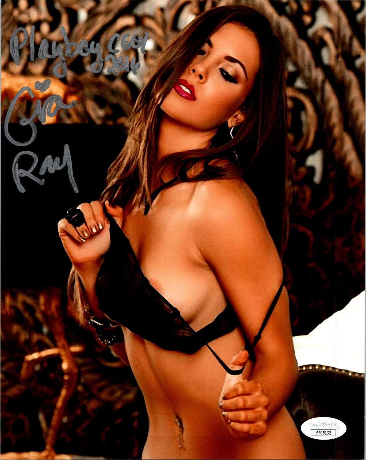 GIA RAY Authentic Hand-Signed SEXY Playboy CGOY 2016