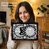 uk.everydayedeals DIY Pearl Painting With Frame - Handmade Self-Adhesive Pearls - Stars Moon(20*30cm)