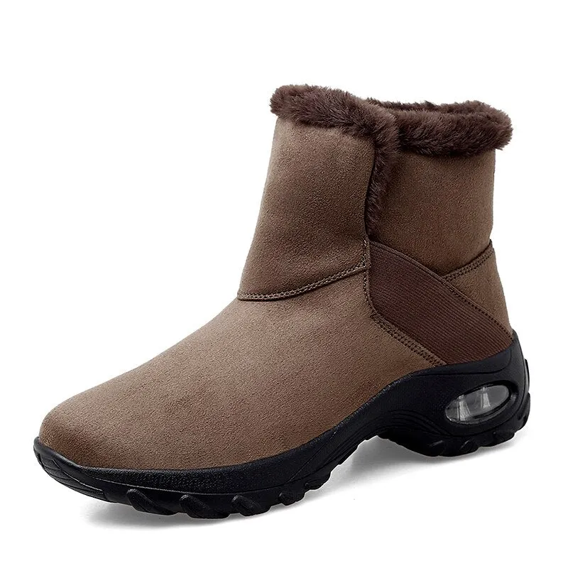 Winter Women's Winter Boots Outdoor Plush Warm Women's Snow Boots Waterproof Women's Platform Boots Leopard Women's Shoes