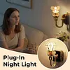 Vintage Night Lights Plug Into Wall USB Powered Plug in Night Light Flower LED Nightlight for Adults Bedroom Bathroom Hallway