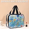 DIY Flower Diamond Painting Bling Rhinestone Makeup Bag Large Storage Bag