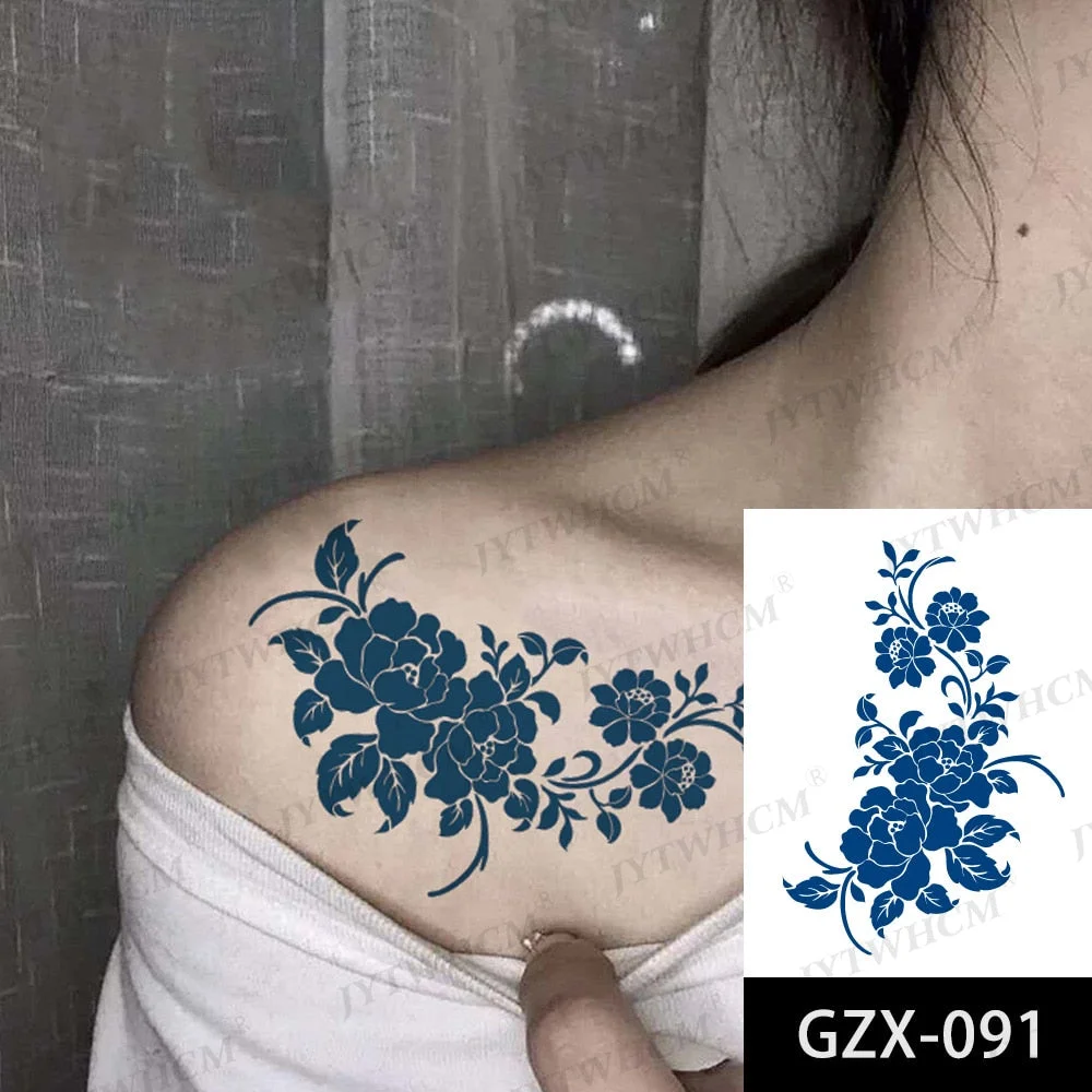 Juice 2 Weeks Lasting Tattoo Sticker Moon Forest Small Arrow Rose Waterproof Transfer Fake Tatoo Female Transfer Tatto Men Women