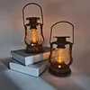 Solar Retro Kerosene Lamp Built-In Battery Light Courtyard Garden Decor (Copper)