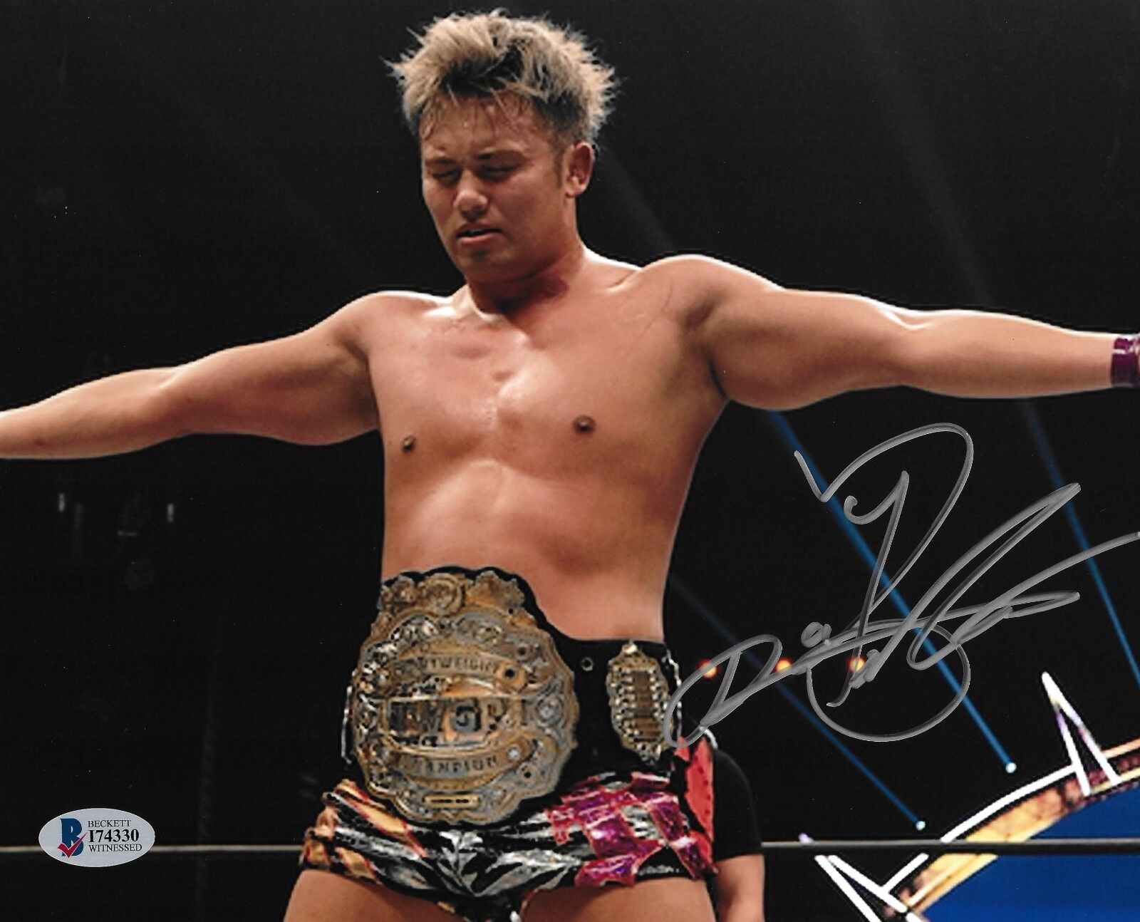 Kazuchika Okada Signed 8x10 Photo Poster painting BAS Beckett COA New Japan Pro Wrestling Auto 4