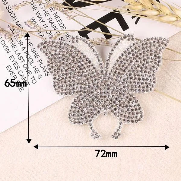 Beautiful Butterfly Crystal Rhinestone Patches On Clothes DIY Washable Heat Stickers Funny Design Iron On Transfer For Bag Decor