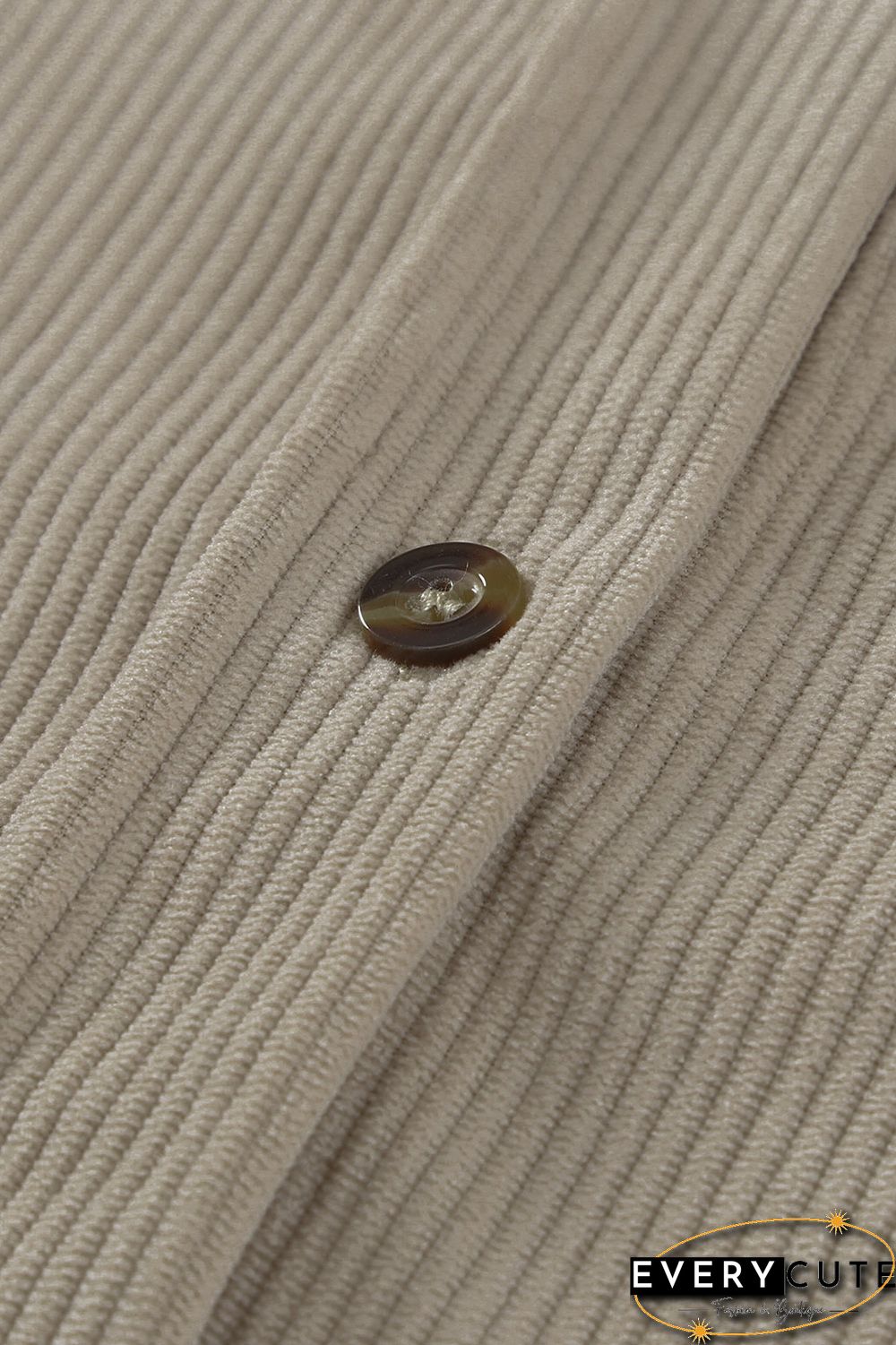 Khaki Corduroy Button Pocket Shirt