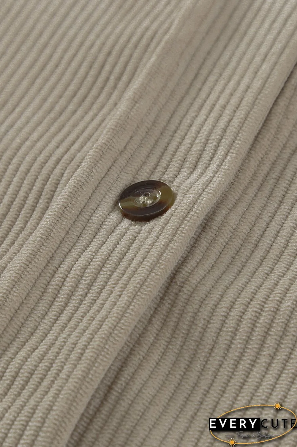 Khaki Corduroy Button Pocket Shirt