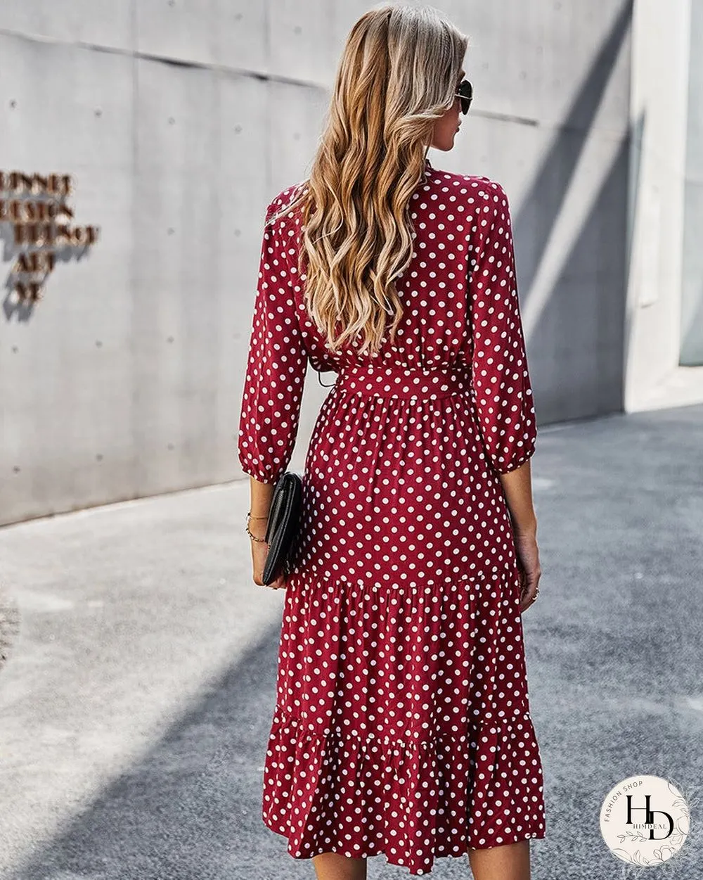 Women's Spring and Summer Classic Polka Dot Print Dress Women