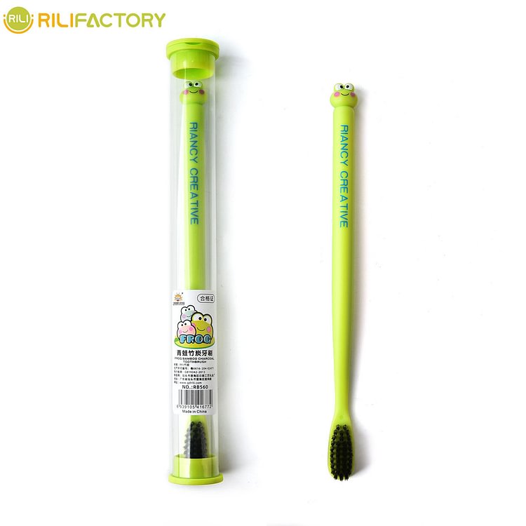 Frog Charcoal Toothbrush Rilifactory