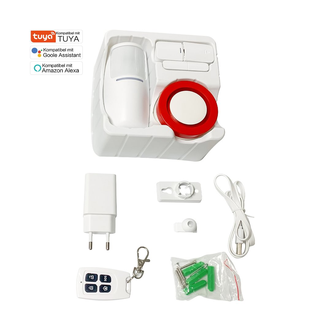 Raynon Kit de base de sistema de seguridad WiFi para el hogar, alarma, sensor de puerta, sensor PIR, control remoto WIFI Smart SIREN USER MANUAL H1 Deutsche Aktionsprodukte Full Strike Gmbh