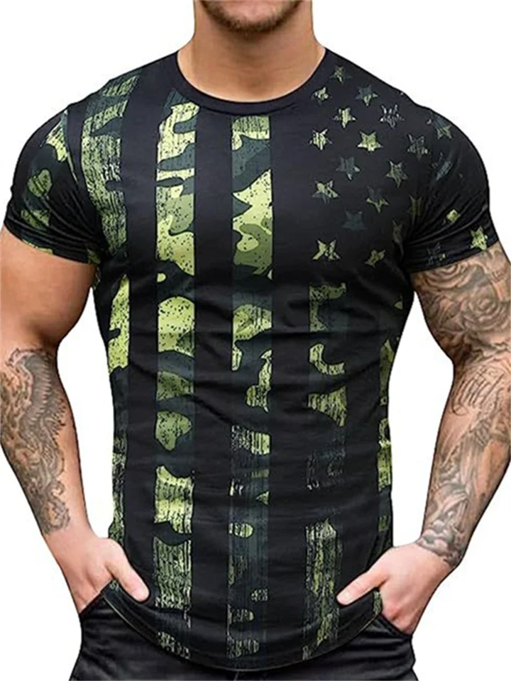 Casual Short-sleeved Men's T-shirt Round Neck Printed Top S M L XL 2XL 3XL 4XL 5XL