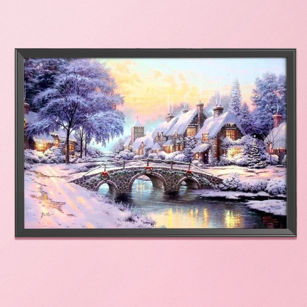 14CT Stamped Cross Stitch - Four Seasons(Canvas|13*17CM) - Eco-Friendly Cotton Thread