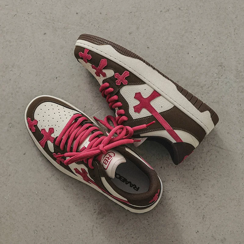 Pink God Cross Street Trend Sneakers