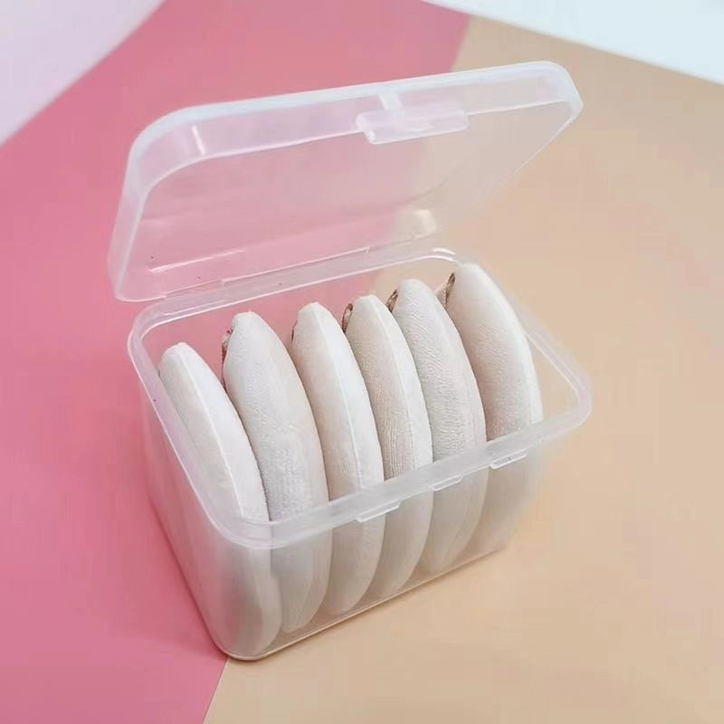 Triangle Flocking Double-sided Powder Puff Makeup Puff Air Cushion Honey Powder Finishing Sponge Super Soft Crystal Velvet Fan-shaped Powder Puff