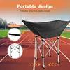[US Local Warehouse] Collapsible Hammock Ball Cart with Wheels Volleyball Cart with Carry Bag Garage Sports Equipment Organizer for Easy Storage and Transport Hold Up To 28 Balls