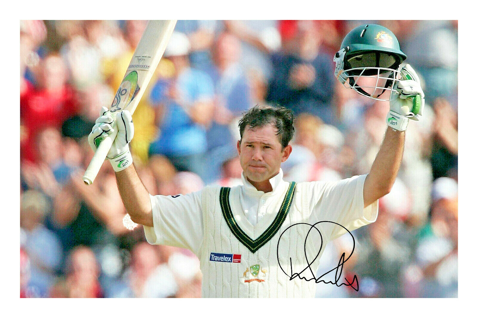 Ricky Ponting Signed A4 Photo Poster painting Print Autograph Australia Cricket