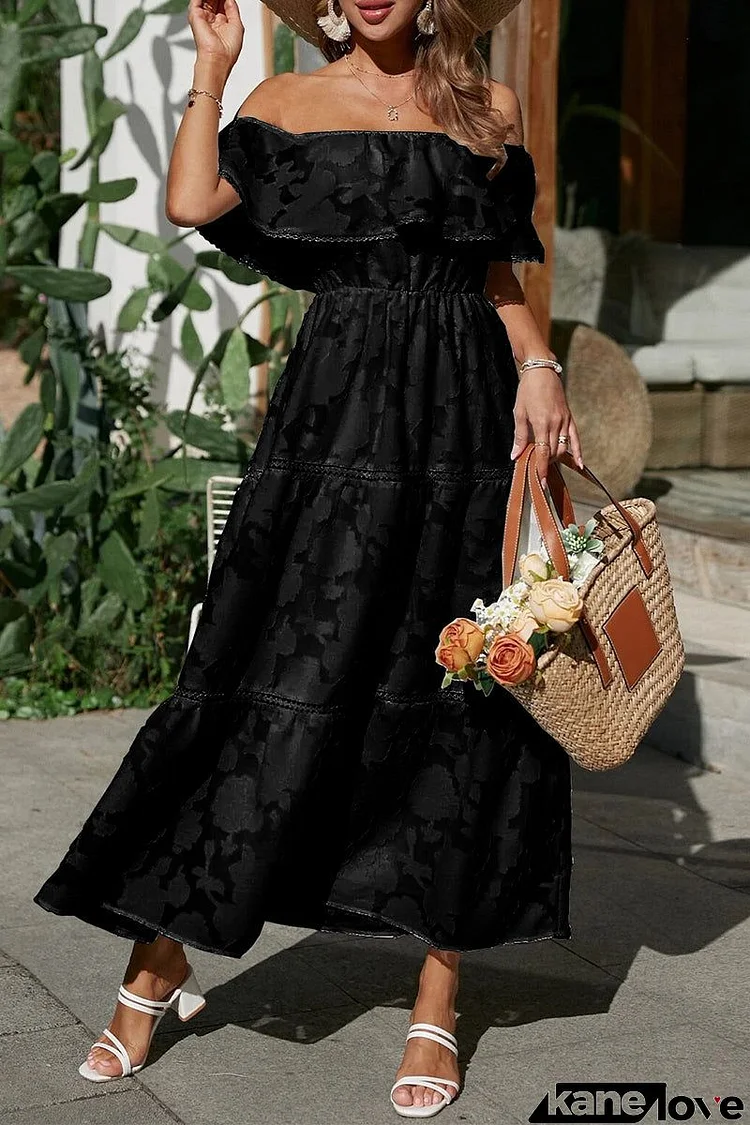 Sweet Elegant Solid Lace Off the Shoulder A Line Dresses