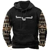 💥 2025 Hot Sale!Hot-Selling Western Bull Head Cool Retro Casual Cow Print Women's Hoodie, Perfect For Fall And Winter, Keeps You Warm.