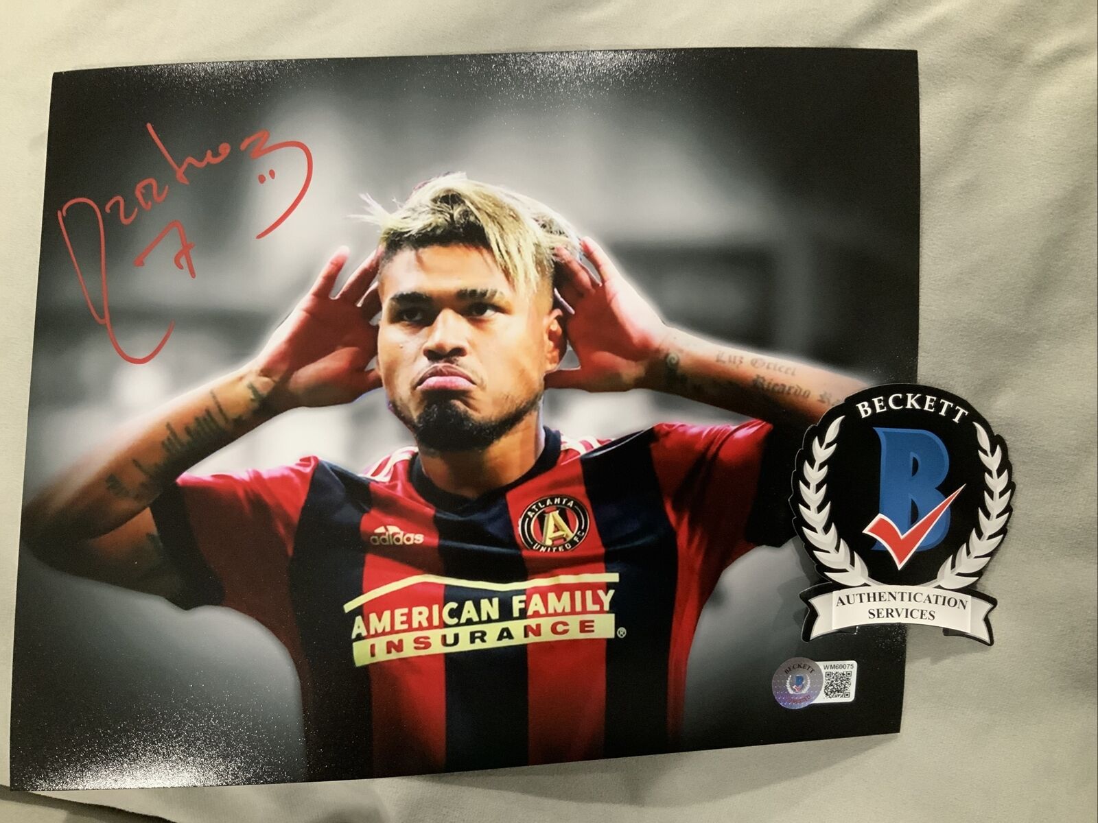 Josef Martinez Atlanta United Autograph Signed 8x10 Photo Poster painting Beckett Bas Coa